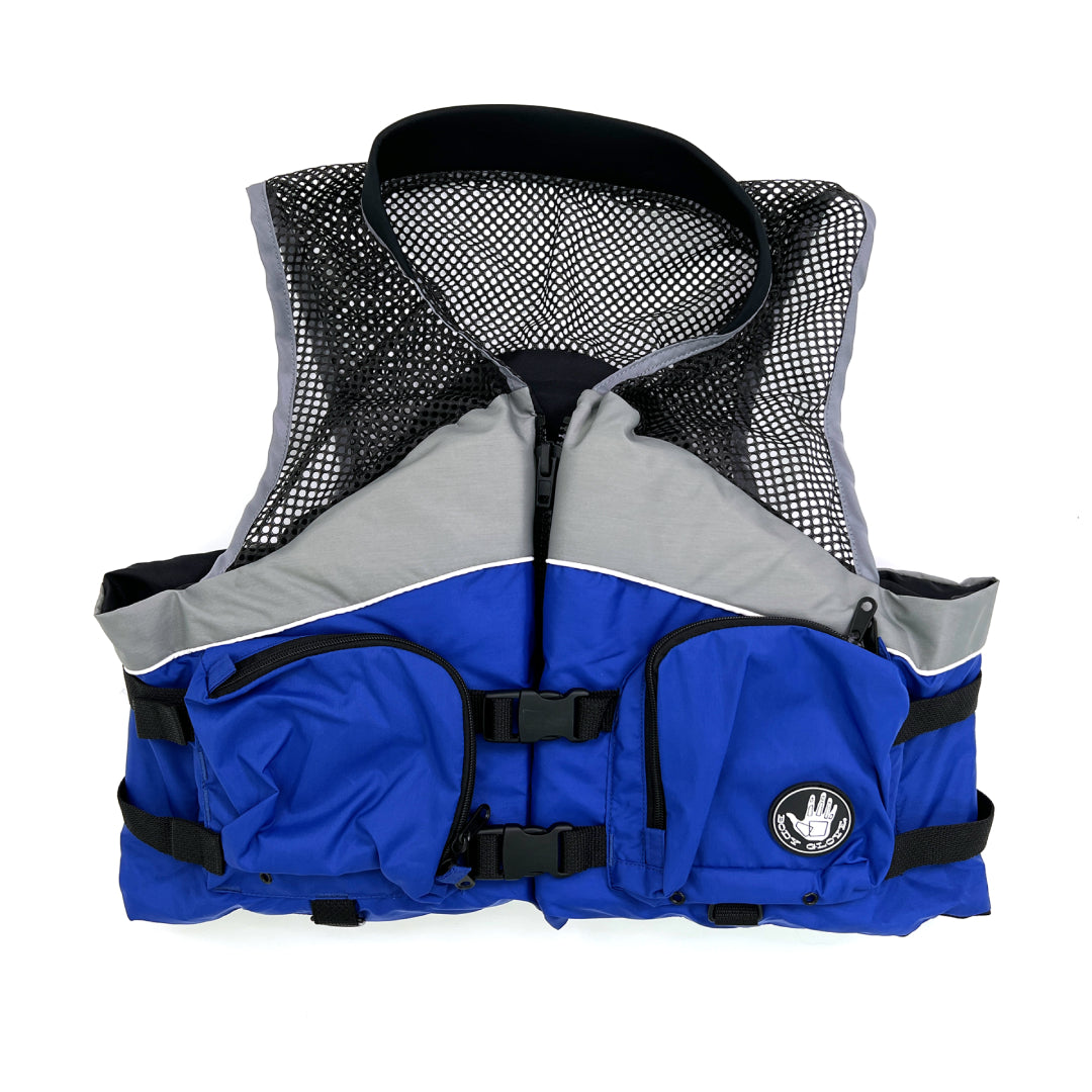 Body Glove Angler Fit Nylon Fishing USCG Approved Vest 2XL / Blue/Grey