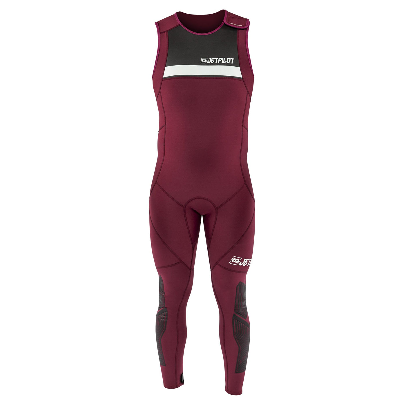 Front view of the Jetpilot L.R.E. John Wetsuit Maroon colorway.