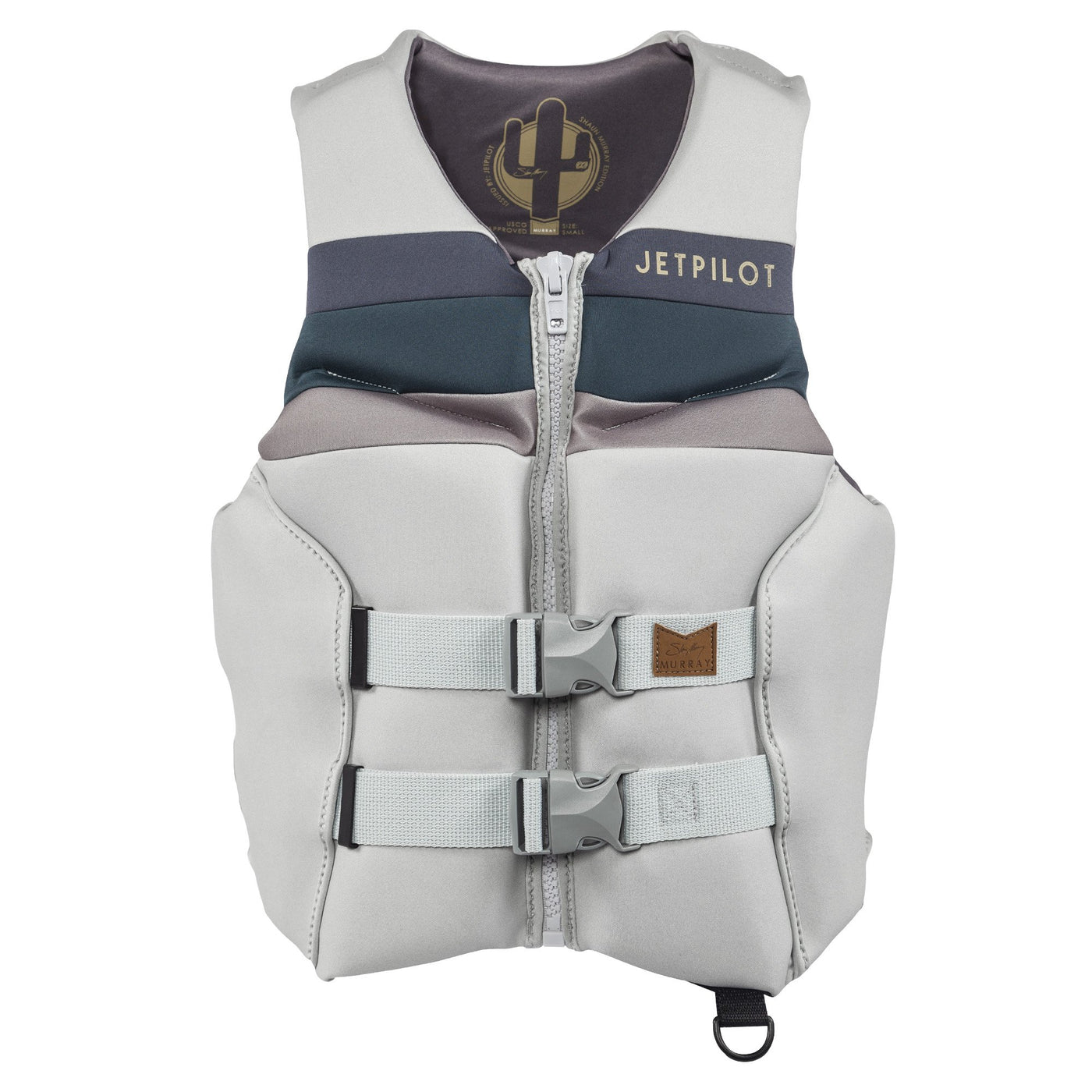 Front view of the Jetpilot's Shaun Murray Signature Vest Silver colorway photo.