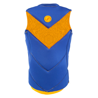 Rear view of the Jetpilot Women's Avalon Comp Vest. #color_steel-blue