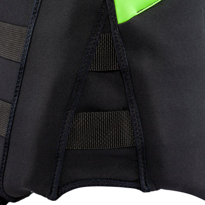 Closeup view of the nylon stretch panel on the Jetpilot Cause CGA Vest.