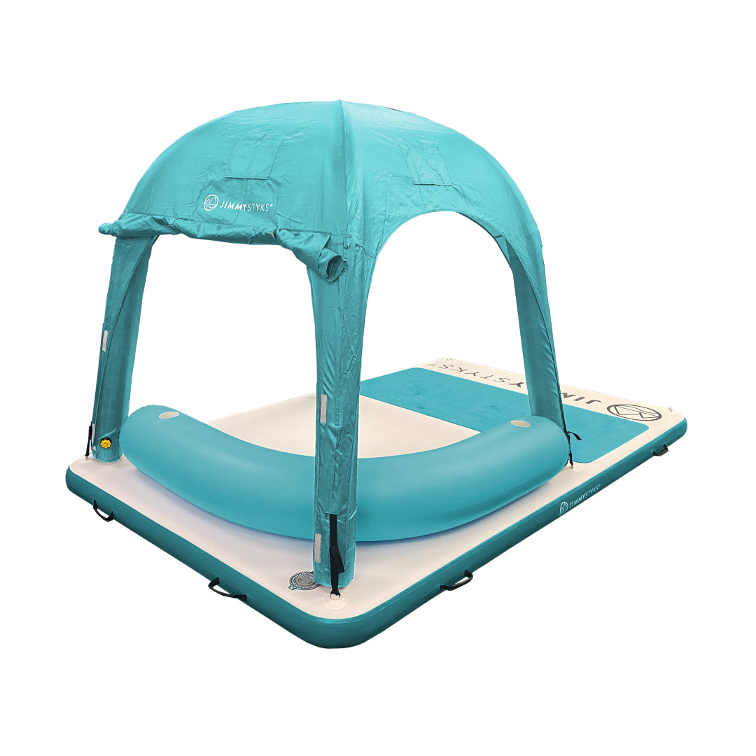 Jimmy Styks 10' Water Mat with Detachable Canopy & Backrest