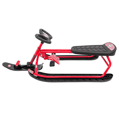 RYDR Snow Runner Bike Sled with Steering Wheel and Foot Brakes